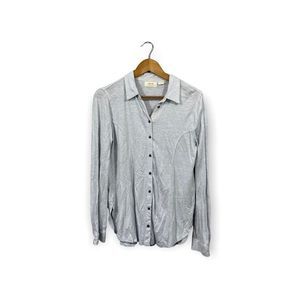 Anthropologie Gray Button Down Shirt